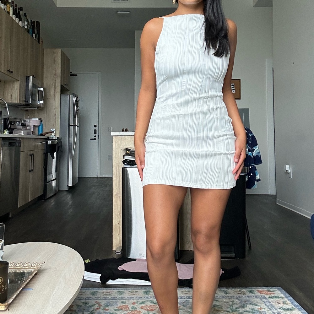 Princess Polly Elegant White Sleeveless Dress